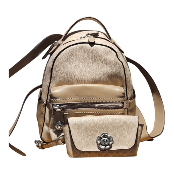 Coach Beige Backpack with Eyeglass Case - Picture 1 of 17